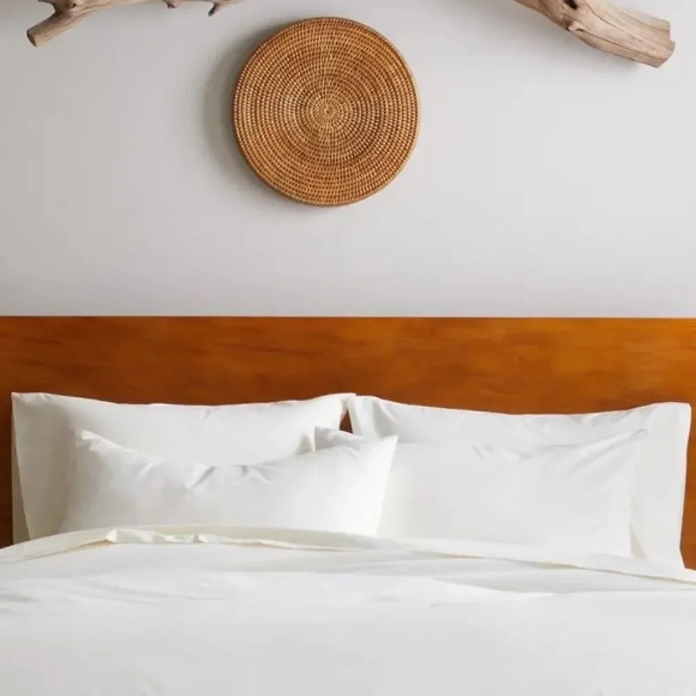 NWOT Quince Organic Brushed Cotton Queen White Pillowcases Set of 2